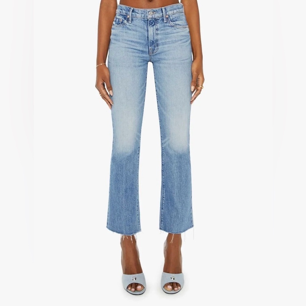 MOTHER Superior The Outsider Flood Fray Jeans Are We There Yet size 27